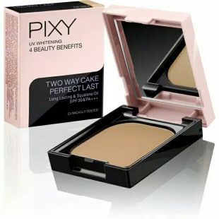 PIXY UV Whitening 4 Beauty Benefits Two Way Cake Perfect Last 03 Sand Beige