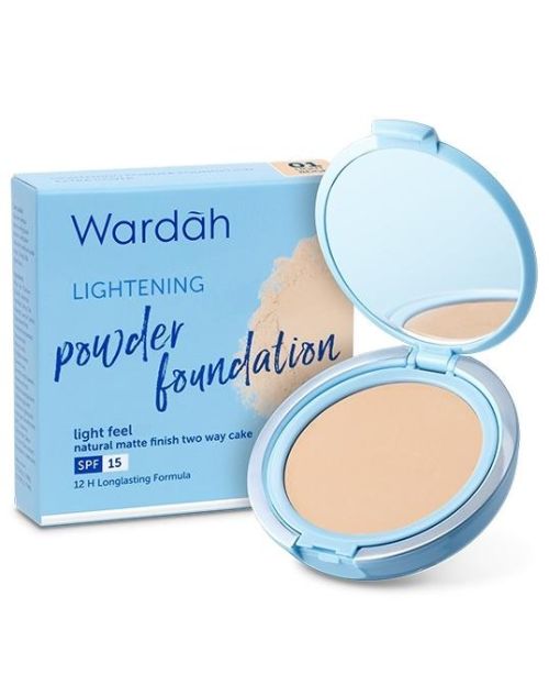 Wardah Lightening Powder Foundation Light Feel 01 Light Beige Review Female Daily