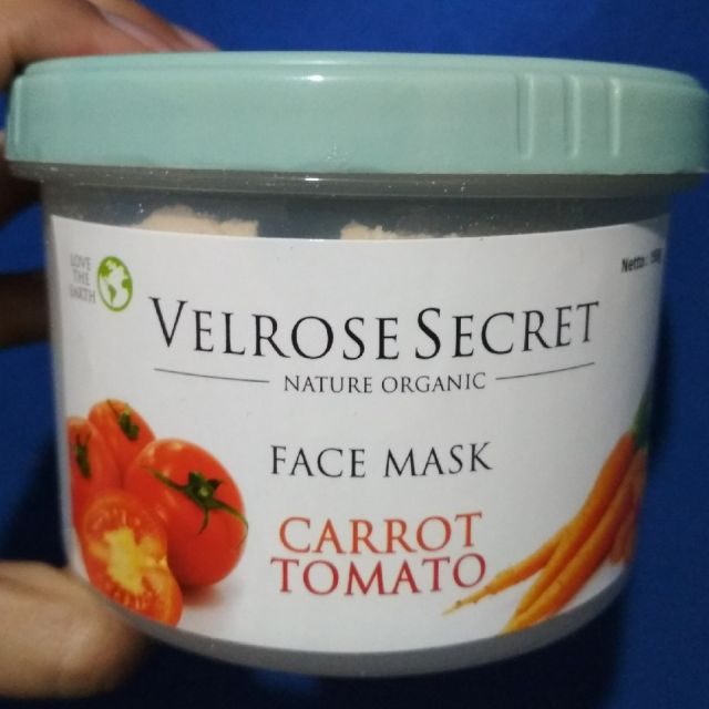 Download Velrose Secret Nature Organic Face Mask Carrot Tomato Review Female Daily Yellowimages Mockups