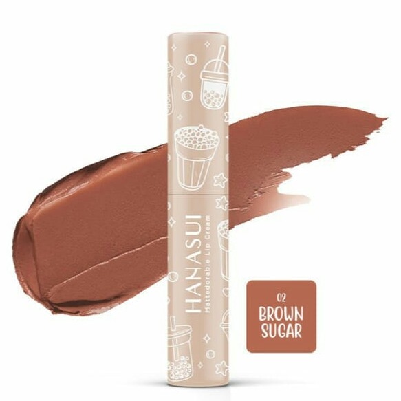 Hanasui Mattedorable Lipcream (Boba Edition) 02 Brown Sugar Review