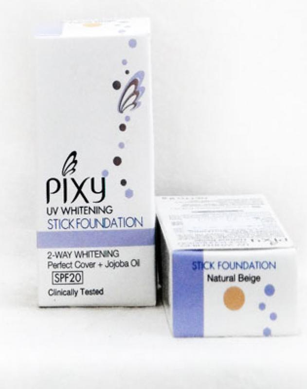pixy uv whitening stick foundation