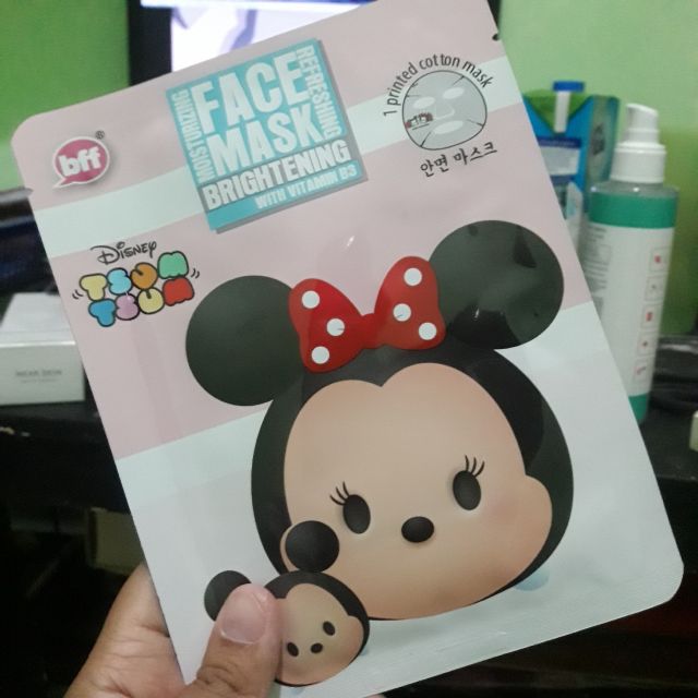 Bff Face Mask Moisturizing Refreshing Brightening With B3 Minnie Disney Tsumtsum Review Female Daily