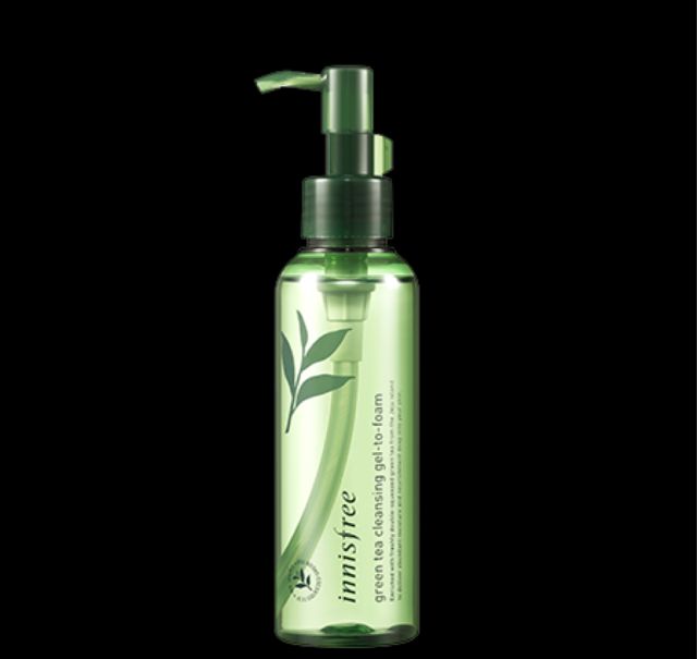 innisfree green tea cleansing gel to foam review