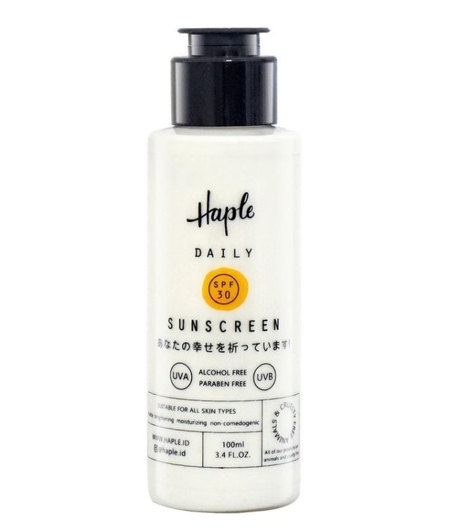 Haple Daily Sunscreen SPF 30 Review Female Daily