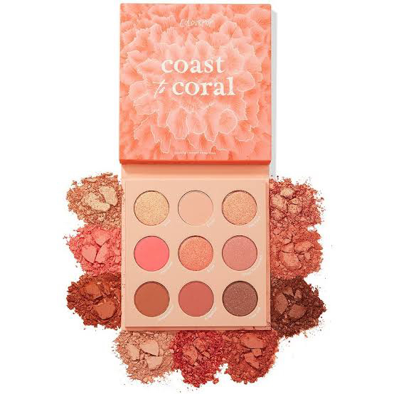 Palette De Fards à Paupières ColourPop Coast To Coral | Tons Corail Et Neutres Vibrants