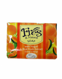 Fres and Natural Bar Soap With Real Yogurt and Fruit Extract Orange and Mango