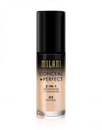 Milani Conceal Perfect 2-in-1 Foundation and Concealer 02 Natural