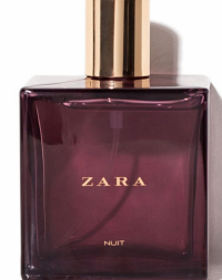 ZARA Zara Nuit top notes: citrus. middle notes: strawberry, rosewood. base notes: vanilla, amber