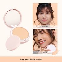 Sea Makeup Acne Cover & Smooth Two Way Cake Pressed Powder Custard Choux