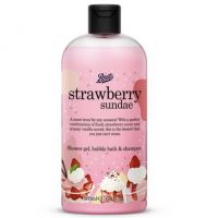 Boots 3 In 1 Shower Gel, Bubble Bath & Shampoo Strawberry Sundae