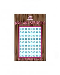 Piggy Paint Abstract Shapes Nail Stencils Blue