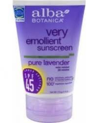 Alba Botanica Very Emollient Sunscreen Pure Lavender Lotion SPF 45 