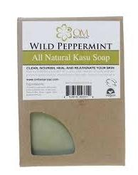 Om Botanical Wild Peppermint All Natural Kasu Soap 