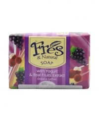 Fres and Natural Bar Soap With Real Yogurt and Fruit Extract Grape and Lychee