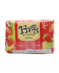 Fres and Natural Bar Soap With Real Yogurt and Fruit Extract Strawberry & Vanilla