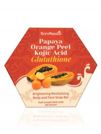 Roro Mendut Papaya Orange Peel Kojic Acid Glutathione Papaya Orange Peel Kojic Acid Glutathione Brightening Revitalizing Body &amp; Face Soap Bar