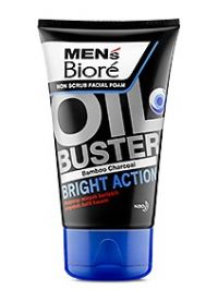 Biore Men's Non Scrub Facial Foam Oil Buster Bright Action