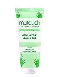 MU Touch Triple Care Hand Cream Aloe Vera and Argan Oil