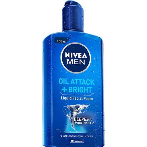 Men Oil Attack + Bright Liquid Facial Foam
