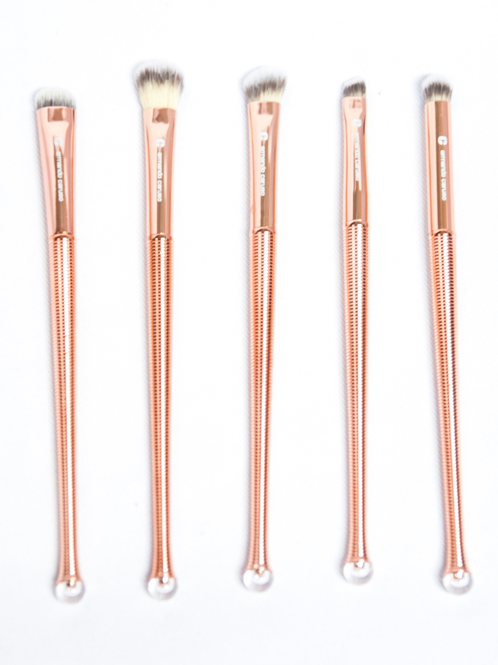 Elegant Rose Gold Basic Eyes Brush Set 5P