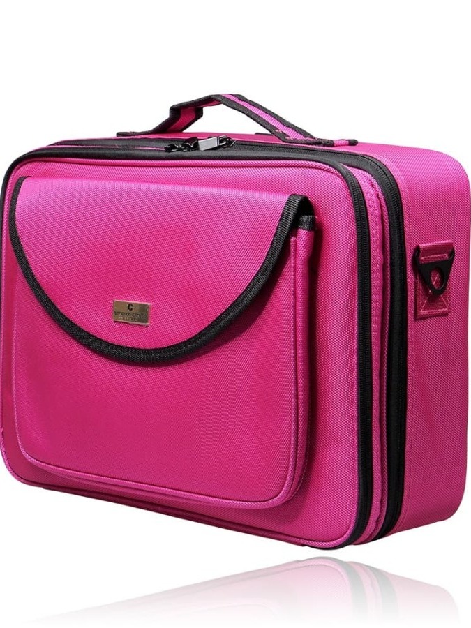Classic Beauty Bag With Mirror Large Pink