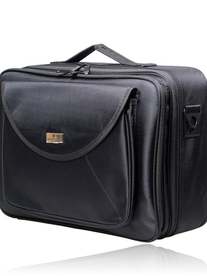 Classic Beauty Bag With Mirror Large Black