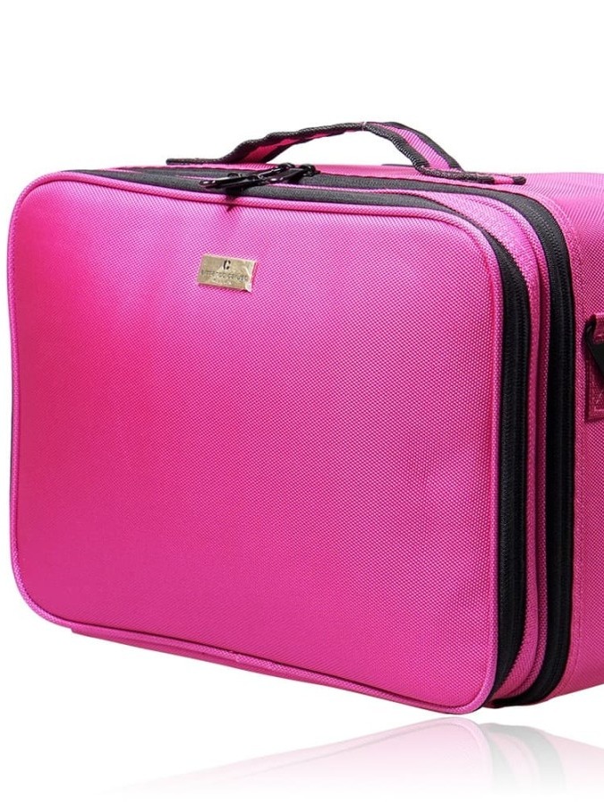 Classic Beauty Bag With Mirror Medium Pink