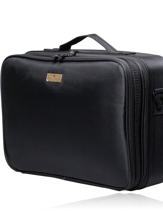 Classic Beauty Bag With Mirror Medium Black