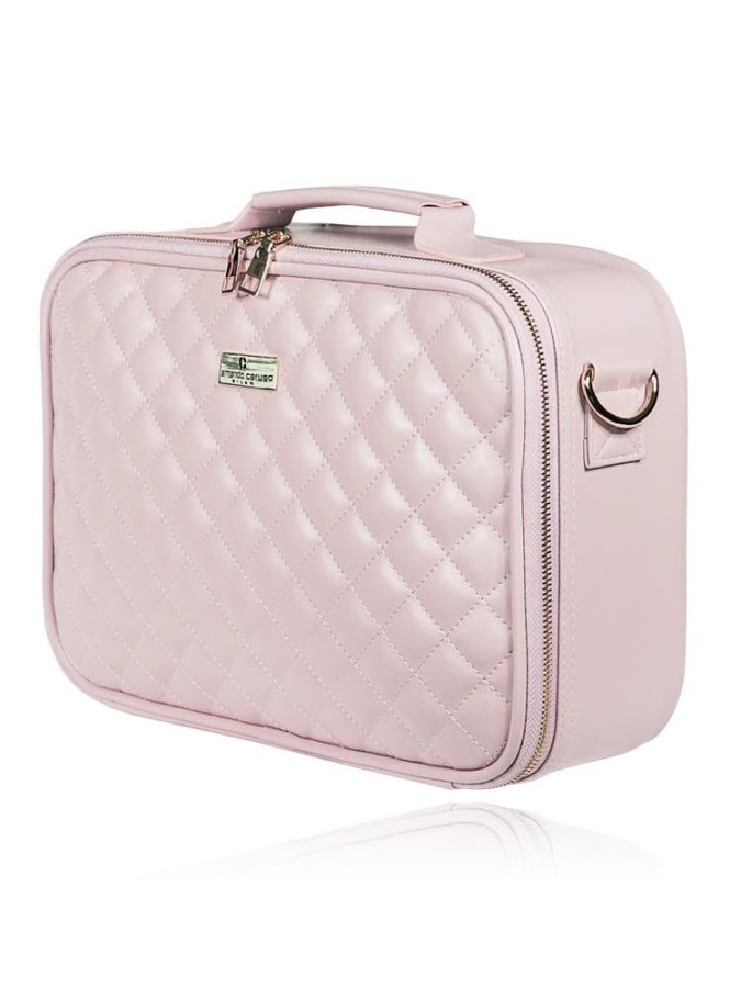 Medium Beauty Bag Iconic Quilt Pastel Pink