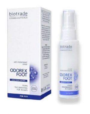 ODOREX FOOT SPRAY ANTIPERSPIRANT ON THE FEET