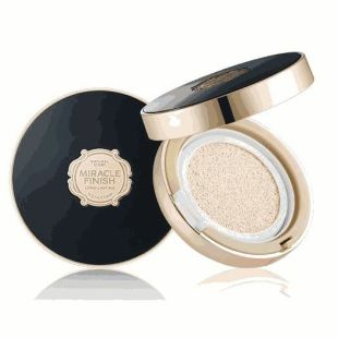 The Face Shop the face shop miracle finish cc long-lasting cushion v203 (natural beige)