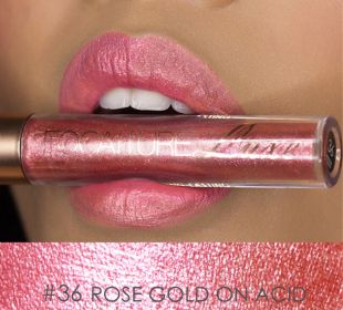 Focallure Waterproof Metallic Liquid Lipstick Rose Gold On Acid