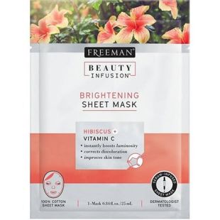 FREEMAN Brightening Sheet Mask Hibiscus + Vitamin C