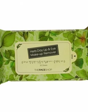 The Face Shop Herb Day Cleansing Wipes Green Tea
