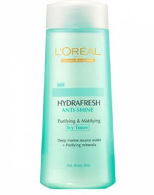 L'Oreal Paris HYDRAFRESH ANTI SHINE PURIFYING & MATTIFYING ICY TONER Oil Control