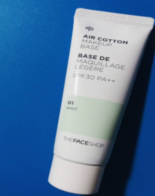 The Face Shop Air Cotton Makeup Base 01 Mint