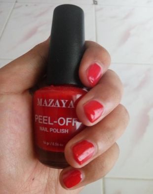 Mazaya Peel Off Nail Polish Glamour red