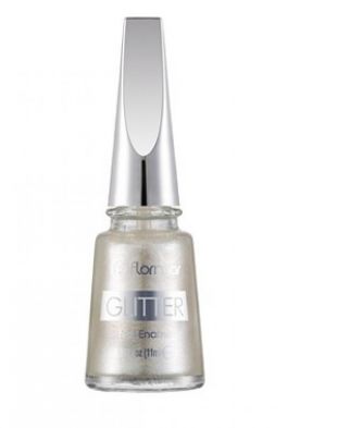 Flormar Glitter Nail Enamel GL12 White Pearl