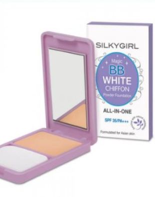 SilkyGirl Magic BB White Chiffon Powder Foundation Natural Shade