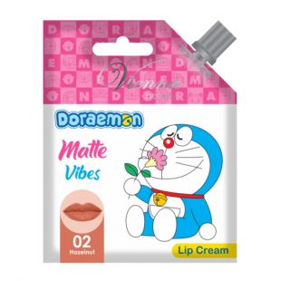 Vienna Doraemon Matte Vibes Lip Cream 02 Hazelnut