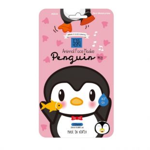 HappyMask Animal Face Maske Penguin Aqua Skin Moisturizer