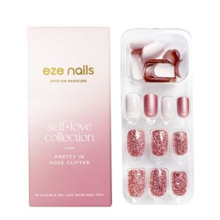 Eze Nails Spot On Manicure Pretty in Rose Glitter