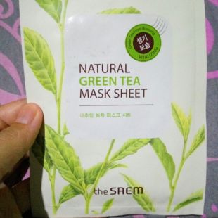 the SAEM Natural Green Tea Mask Sheet Natural Green Tea Mask Sheet