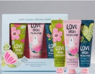 The Face Shop Daily Perfume Hand Cream Set Rose Water, Berry Mix, Tiare