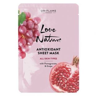 Oriflame Love Nature Antioxidant Sheet Mask Pomegranate and Grape