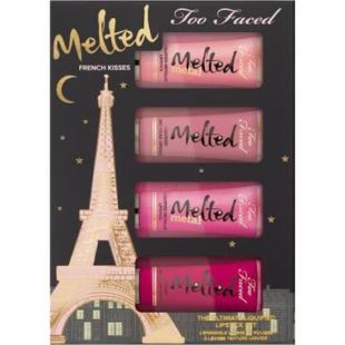 Too Faced Melted French Kisses Set Melted Metallic Peony, Melted Chihuahua, Melted Metallic Macaron, and Melted Berry