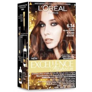 L'Oreal Paris Excellence Fashion Hair Color 6.34 Intense Golden Auburn