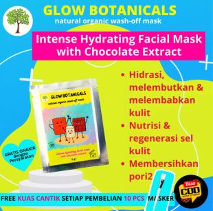 Glow Botanicals  Natural Organic Wash Off Mask Intense Hydrating