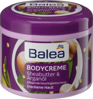 BALEA Balea Body Cream Shea Butter and Argan Oil for Dry Skin 