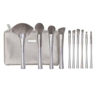 BH Cosmetics SMOKE 'N MIRRORS 10 Piece Metalized Brush Set with Bag